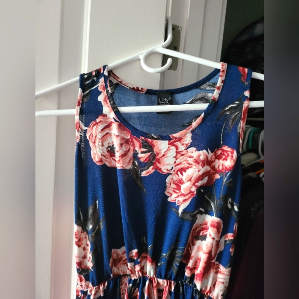 Silky blue dress